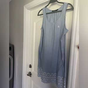 LAUREN RALPH LAUREN Sleep Tank Night Gown Pajamas SIZE M Blue White Stripe